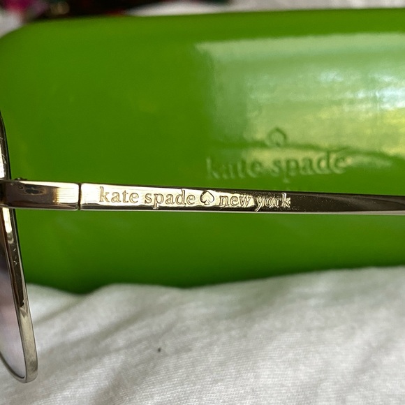Kate Spade pink tint aviator Harlee sunglasses w/case - Picture 5 of 8